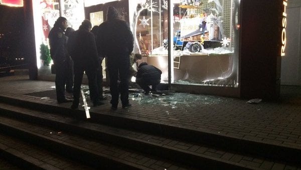 Магазин «Рошен» в Харькове после взрыва
