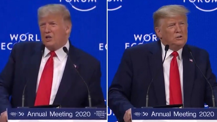 Імпічмент Трампа. Фото: Скрін YouTube з виступу Трампа на Всесвітньому економічному форумі у Давосі