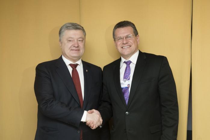 Петр Порошенко и Марош Шефчович. Фото: president.gov.ua