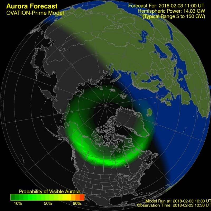 Фото: Де можна буде спостерігати за полярним сяйвом, NOAA
