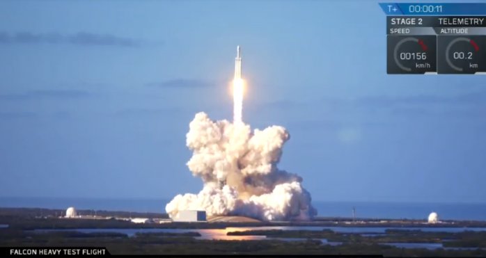 Уперше в історії: надважка ракета-носій Falcon Heavy успішно стартувала з мису Канаверал (ФОТО, ВІДЕО)