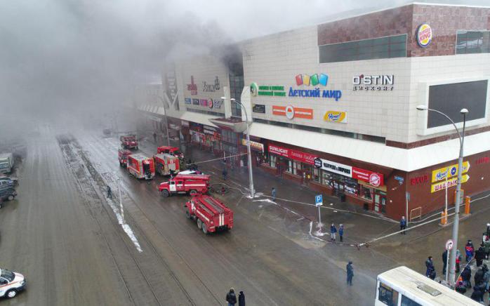 Пожар в Кемерово. Фото: Телеканал 360