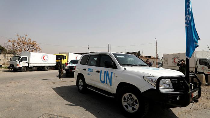 В сирийской Думе группа безопасности ООН чуть не погибла, попав под обстрел