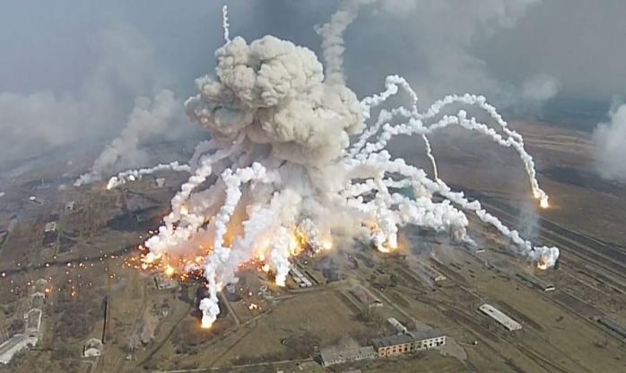 Взрывы в Балаклее в 2017 году. Фото: InfoResist
