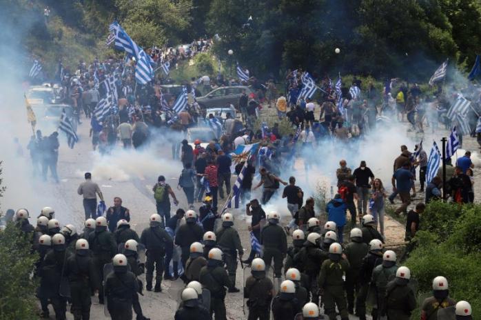 Столкновения в Греции. Фото: AFP