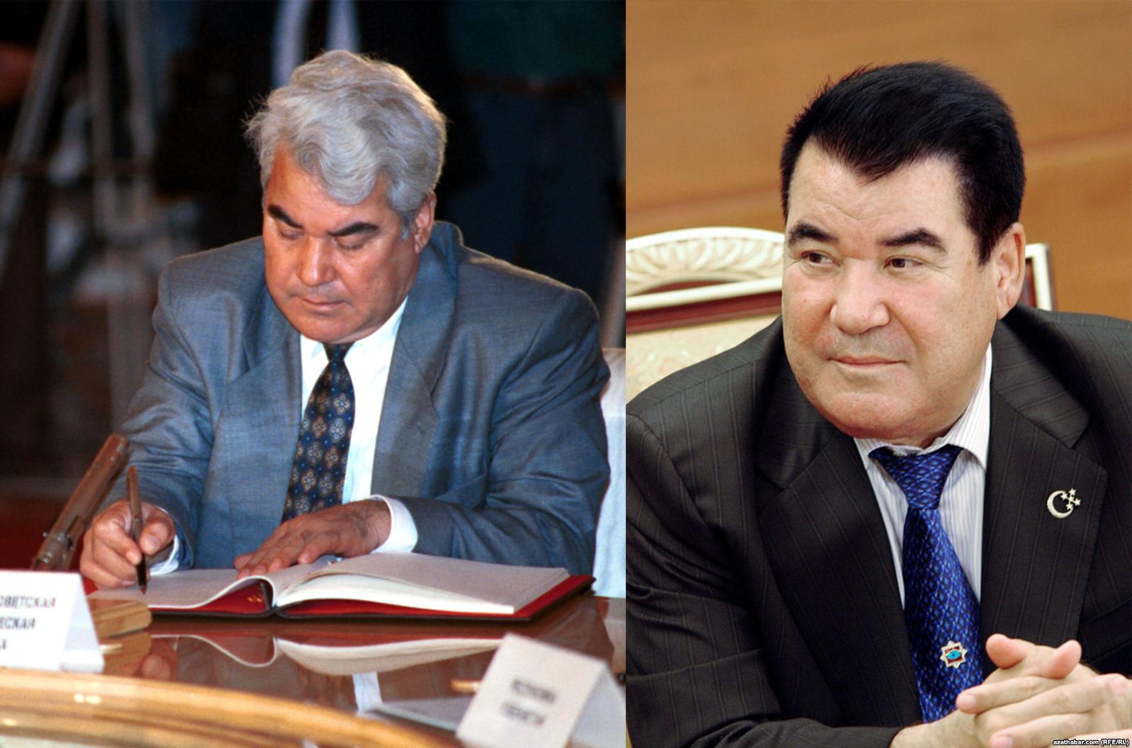 Сапармурат Ниязов в 1991 и 2005 годах соответственно, фото: «Радио Азалтик»