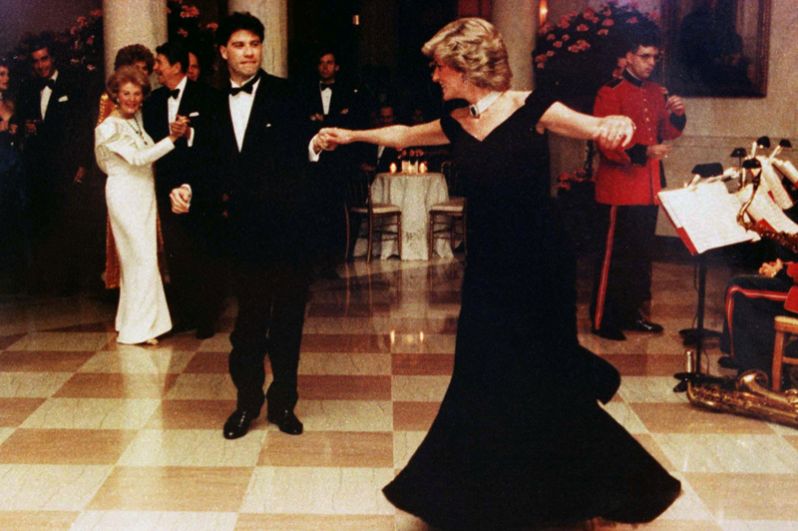 Принцеса танцює із Джоном Траволтою, 1985 р.