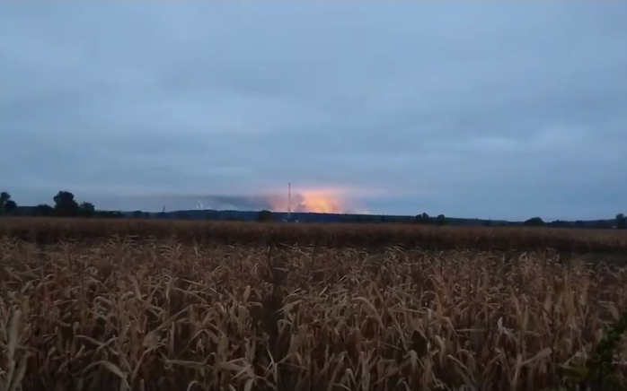 Взрывы под Ичней. Фото: скриншот из видео