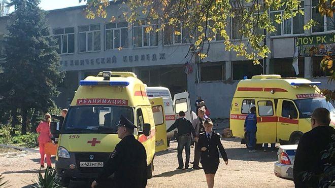 Стрельба в Керченском политехническом колледже произошла 17 октября, фото: BBC