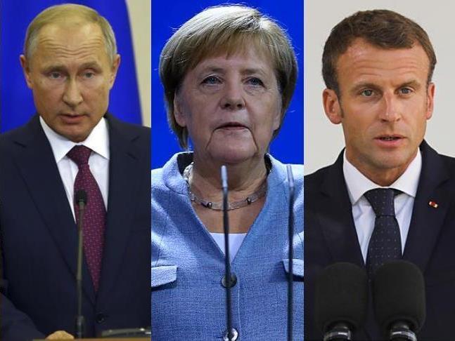 Руководители России, Германии и Франции, фото: «Анадолу»