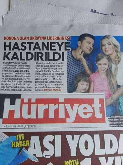 Зеленскому в Турции приписали новую жену. Фото газеты Hurriyet