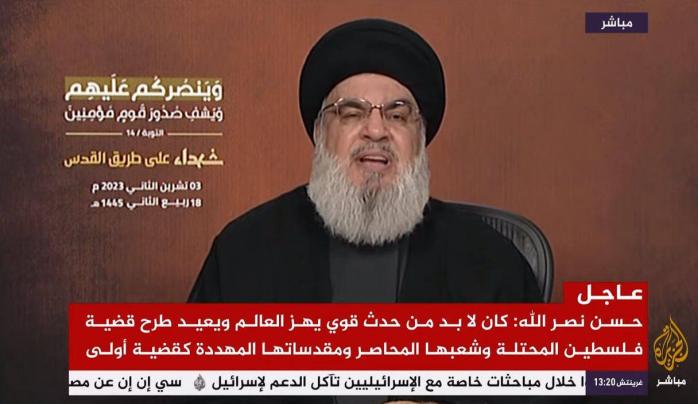 Лидер Хезболлы одобрил атаку ХАМАС на Израиль и назвал ее "100% палестинской секретной операцией"