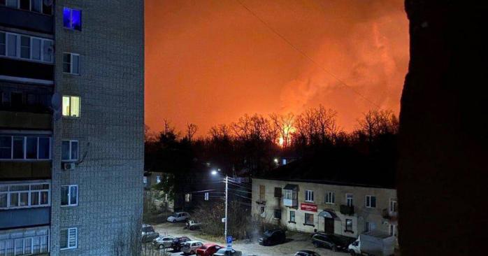 Пожежа на пороховому заводі в росії. Фото: Telegram-канали