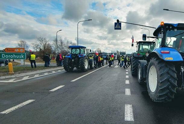 Польські фермери долучилися до блокади кордону з Україною. Фото: 
