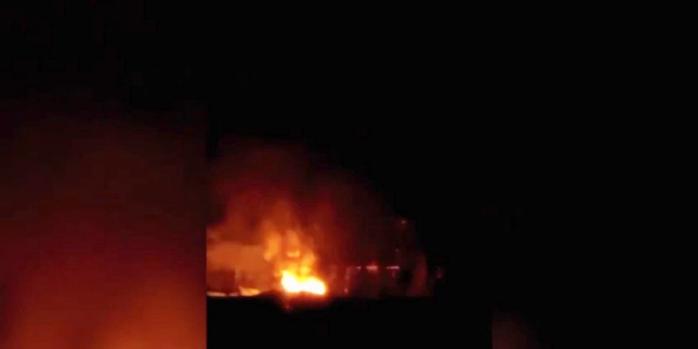 Підстанція горить у Брянську, скріншот відео