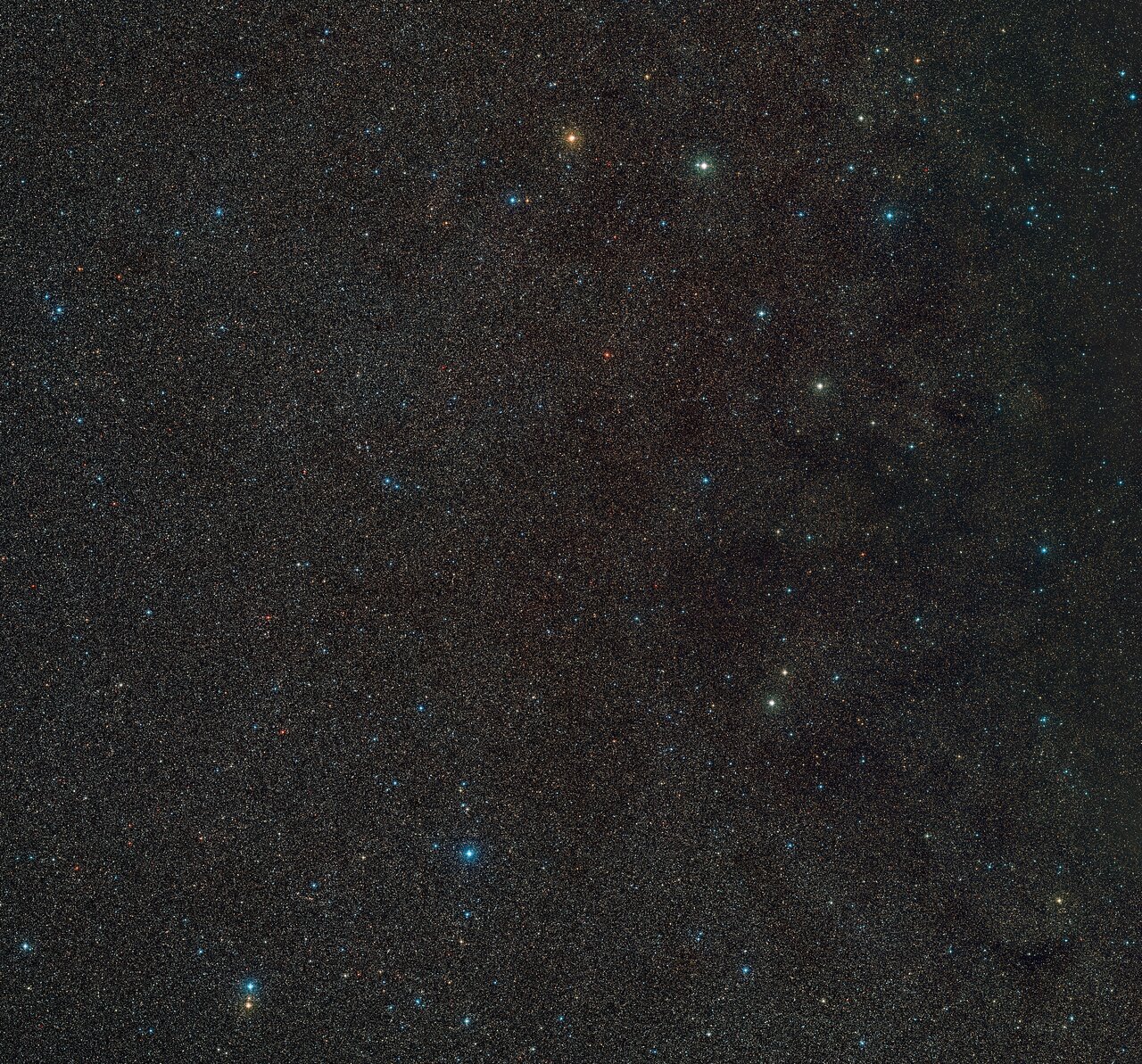 Широкопольне зображення навколо чорної діри BH3, фото: ESO