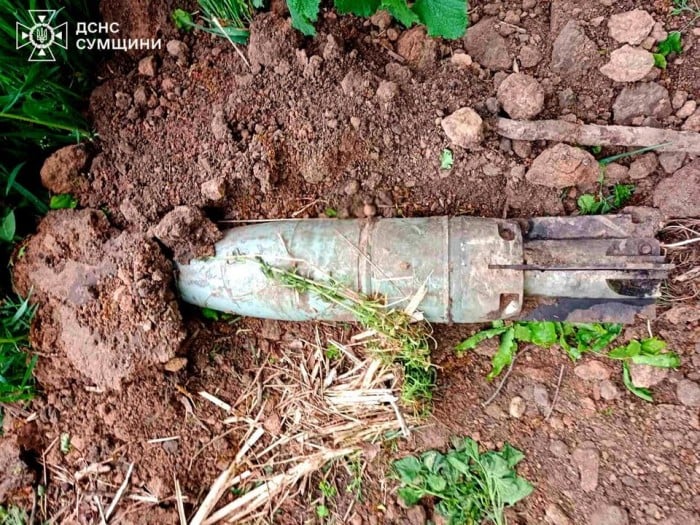 На Сумщині знешкодили виявлені небезпечні боєприпаси, фото: ДСНС