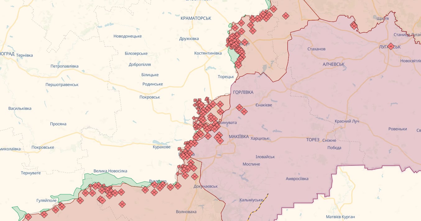 Війна в Україні. Карта: DeepState
