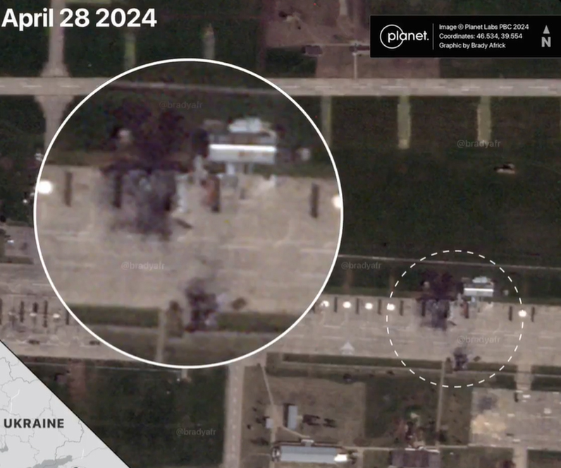 Нові супутникові знімки аеродрому «Кущевська». Фото: Бреді Ефрік