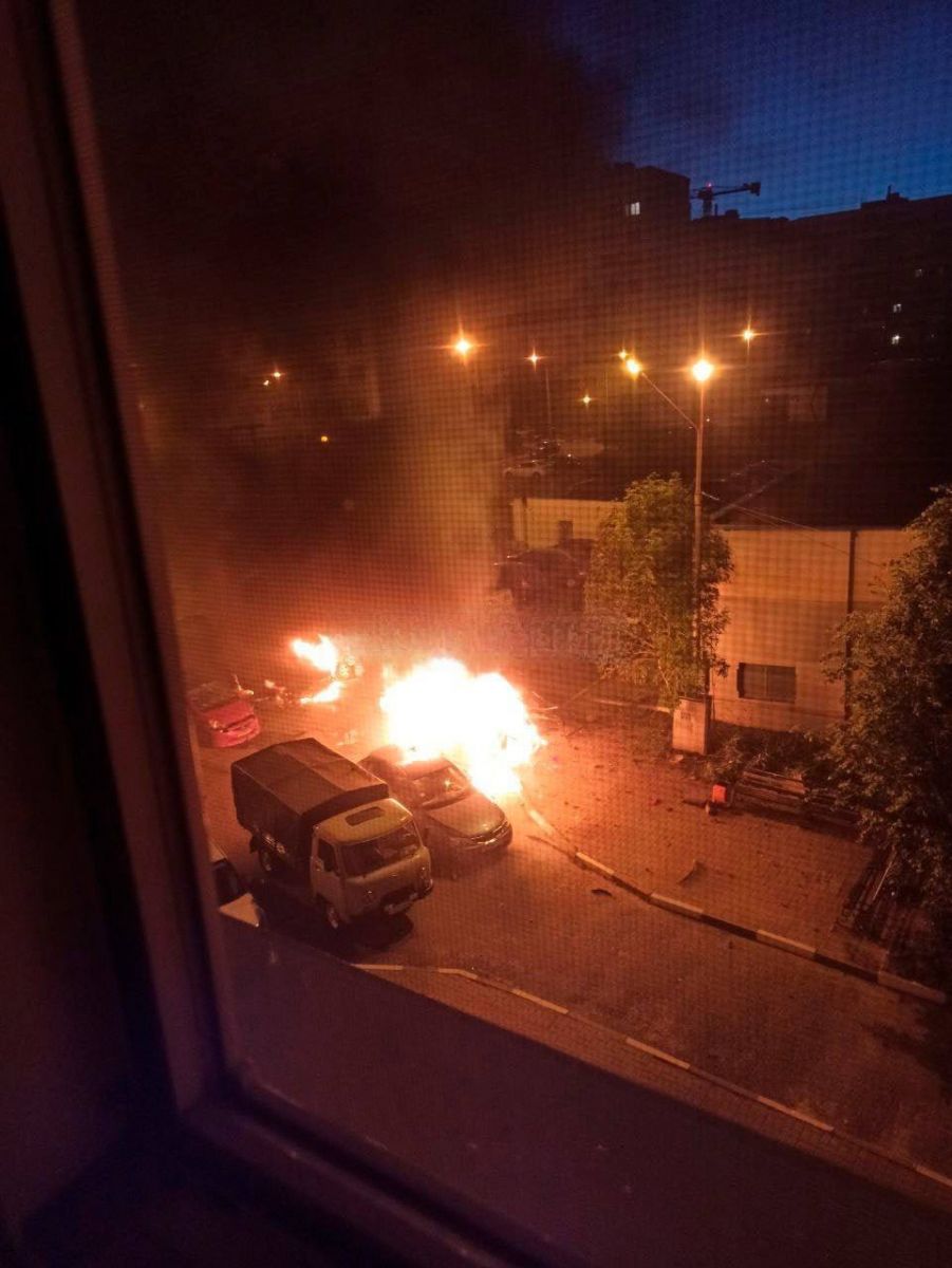 Наслідки атаки на Бєлгород. Фото: російські Telegram-канали