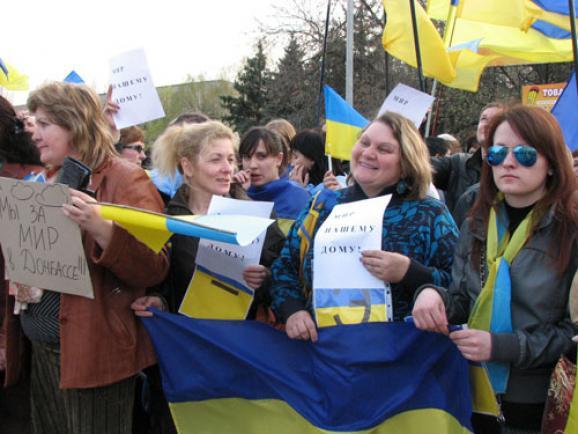 В Краматорске сепаратисты пытались помешать митингу за единство (ФОТО, ВИДЕО)