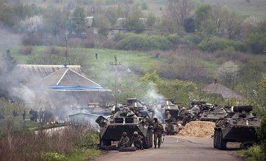 Возле Славянска террористы ночью атаковали лагерь бойцов Национальной гвардии