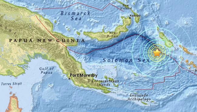 В Океании произошло мощное землетрясение