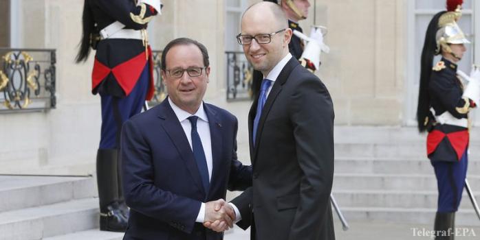 Яценюк и Олланд договорились об инвестиционном саммите для Украины в Париже