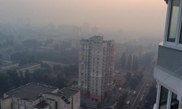 Київ потопає в їдкому диму через умисний підпал лісу під Броварами