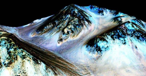 Опубликовано видео движения потоков воды на Марсе