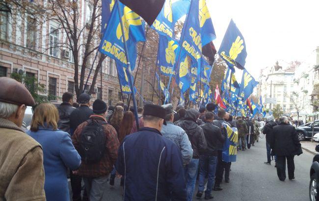 У Києві під час «Маршу героїв» в міліціонерів кинули петарду