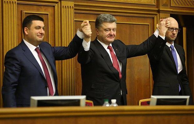 Порошенко, Яценюк и Гройсман пообещали послам G7 не допустить раскола команды