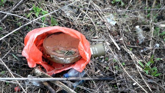 На Донетчине нашли бомбу возле железной дороги (ФОТО)
