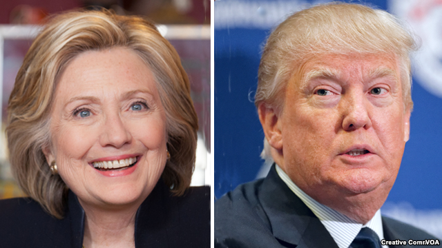 Выборы в США: Трамп опережает Клинтон в опросе общественного мнения