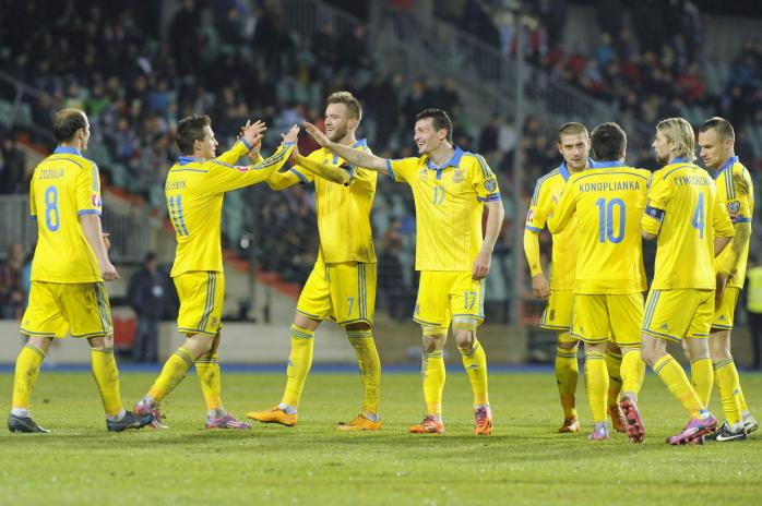 Сборная Украины поднялась на три позиции в рейтинге ФИФА