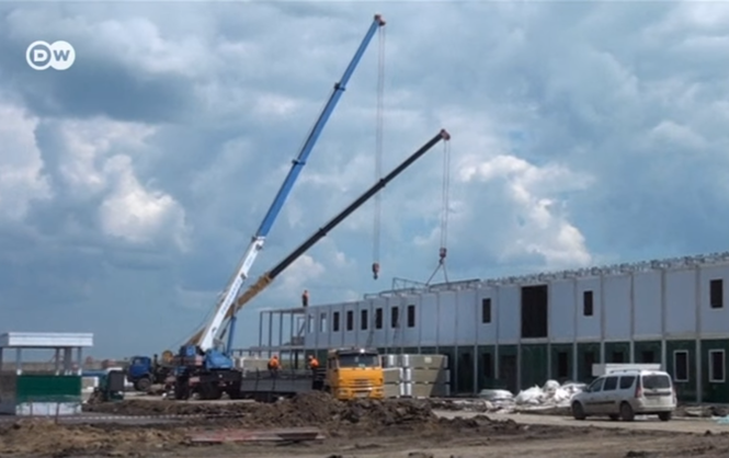 З’явилося відео будівництва нової російської військової бази на кордоні з Україною