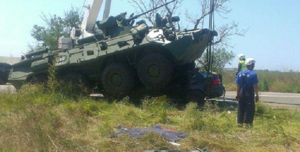 В Крыму произошло ДТП с участием колонны БТР оккупантов, есть погибшие