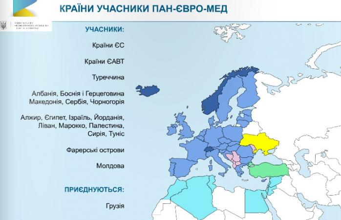 Украина присоединится к конвенции Пан-Евро-Мед, объединяющей рынки 42 стран