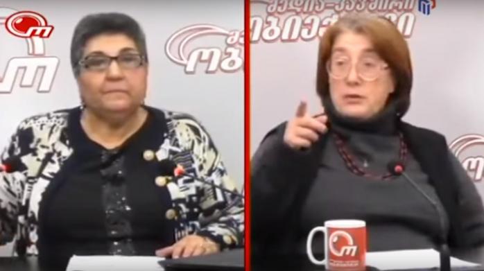 Студию грузинского телеканала затопило во время прямого эфира (ВИДЕО)