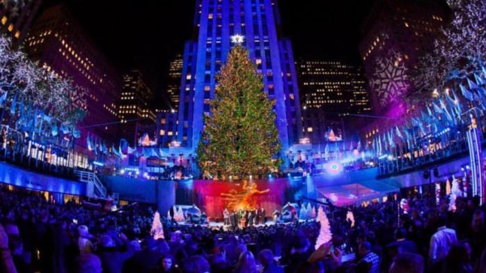 В Нью-Йорке открыли главную рождественскую елку (ВИДЕО)