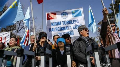 У Туреччині біля посольства РФ влаштували протест проти окупації Криму