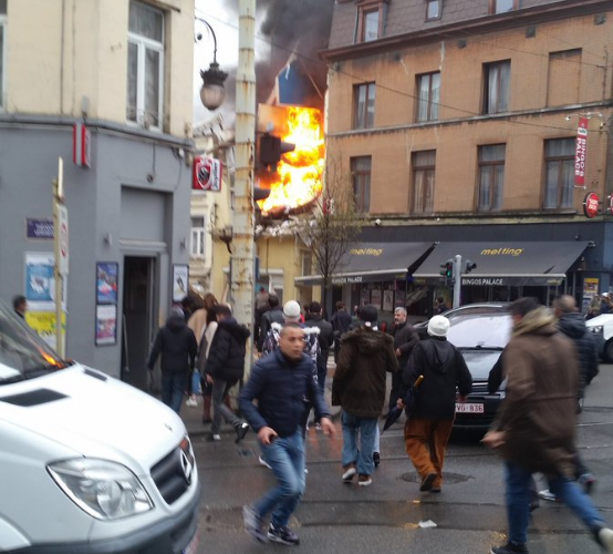 фото: в Брюсселе взорвался дом