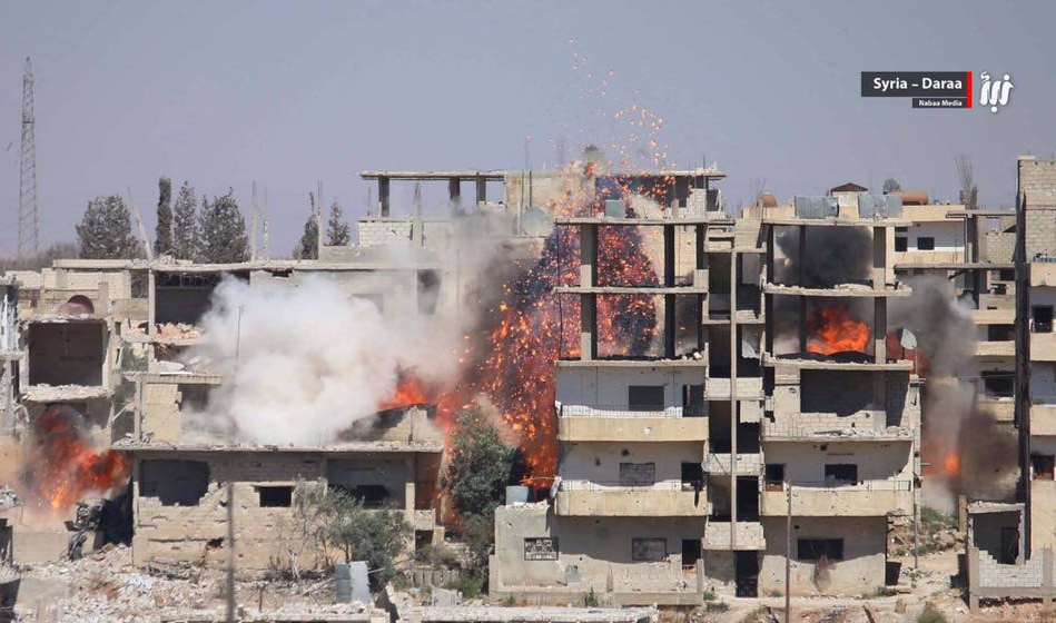 Режим Асада применил напалмовые бомбы в районе Дераа