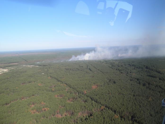ДСНС: Площа пожежі у Чорнобильській зоні зменшилася утричі (ФОТО)