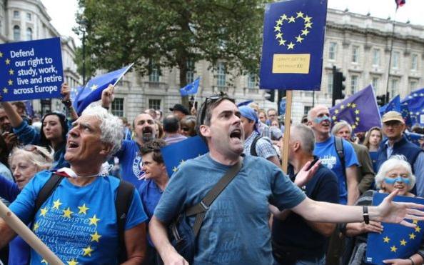 В Лондоне тысячи активистов вышли на акцию протеста против Brexit (ВИДЕО)