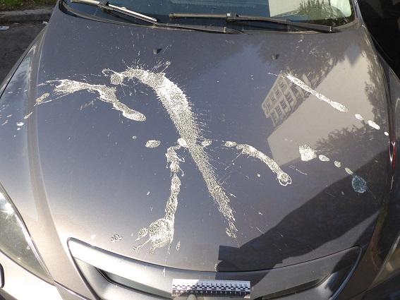У Києві зловмисники пошкодили кислотою 15 автомобілів (ФОТО)