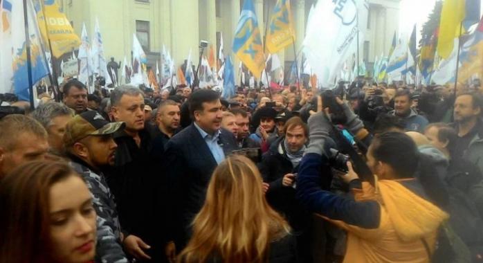 Митинг под Радой: в палаточном городке остаются только сторонники Саакашвили