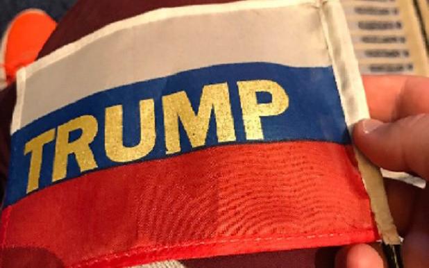 В Вашингтоне в Трампа бросили флажки России (ФОТО, ВИДЕО)