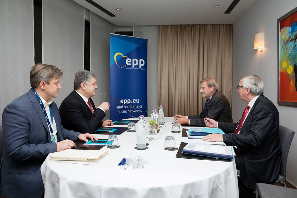 Фото: встреча Юнкера и Порошенко