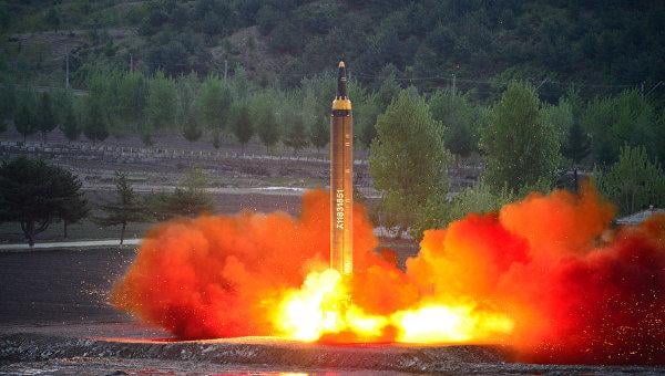Запуск ракети в КНДР. Фото Reuters/KCNA